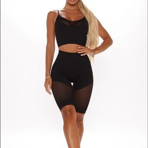 Fashion nova black biker set